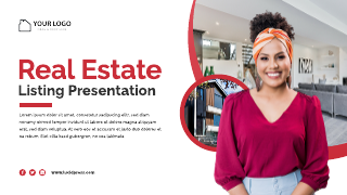 Red White Black Real Estate Listing Presentation Template
