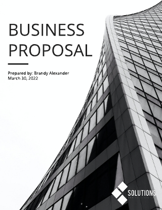 Black and White Business Proposal Template