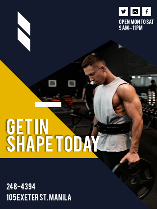 Fitness Gym Poster Template