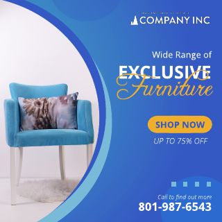 Furniture Blue  Banner Ad Template