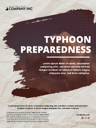Typhoon Preparedness Poster Template