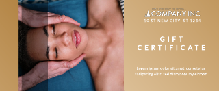 Rose Gold Spa Gift Certificate Template