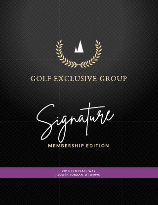 Golf Course Members Handbook Booklet Template