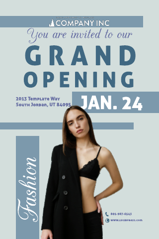 Fashion Boutique Grand Opening Invitation Template