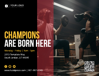Boxing Sports Training Flyer Template