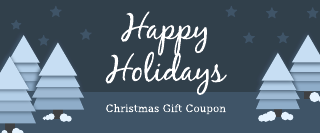 Snowy Blue Christmas Coupon Template
