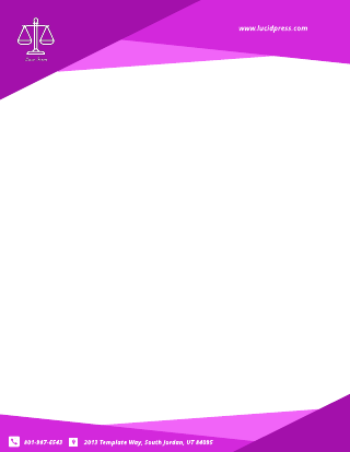 Violet Shade Law Firm Letterhead Template