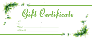 Massage Simple Green Gift Certificate