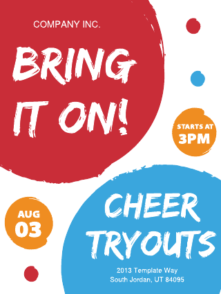 Bring it On Cheer Out Poster Template