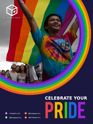 Celebrate Your Pride Gay Rights Poster Template