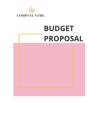 Pink/Yellow Budget Proposal Template