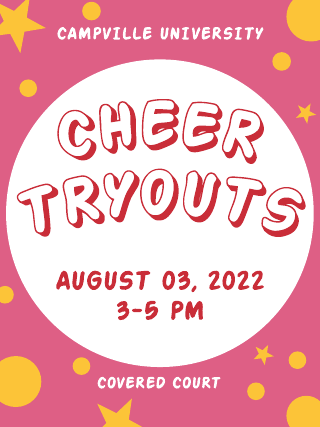 Cheer Tryout Poster Template