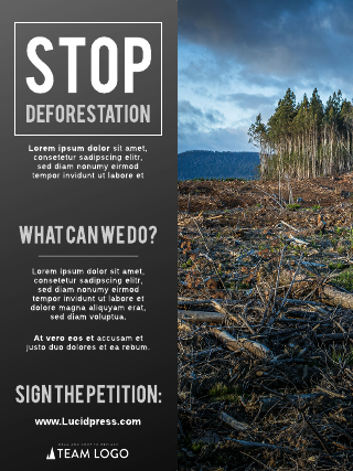 Deforestation Image Global Warming Poster Template