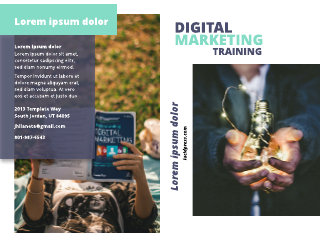 Digital Marketing Training Bi-fold Brochure Template