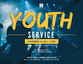Youth Service Flyer Template