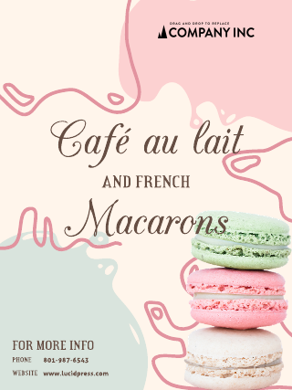 Pastel French Macarons Poster Template