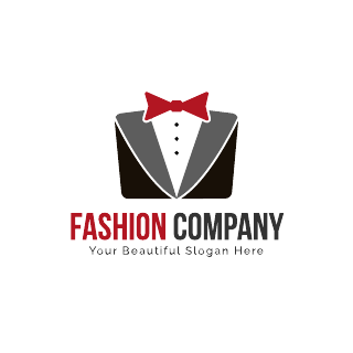 Bow Tie Tuxedo Fashion Logo Template