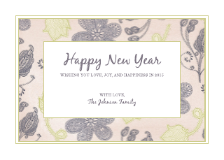 new year card template