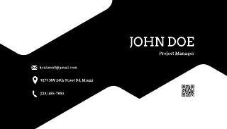 White Polygon Dark Background Business Card Template