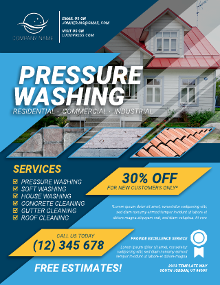 Pressure Washing Services Flyer Template