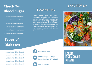Diabetes Simple Trifold Template