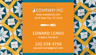 Catering Tiles Business Card Template