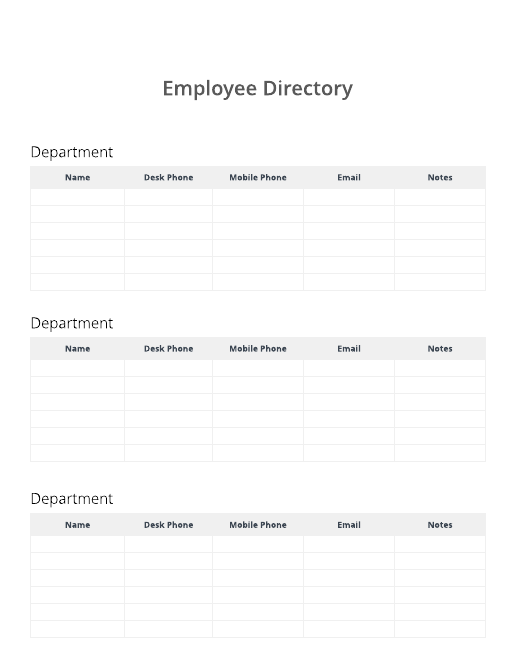 Photo Directory Template Word