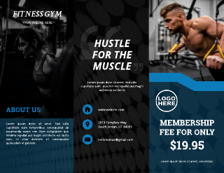 Hustle for the Muscle Brochure Template