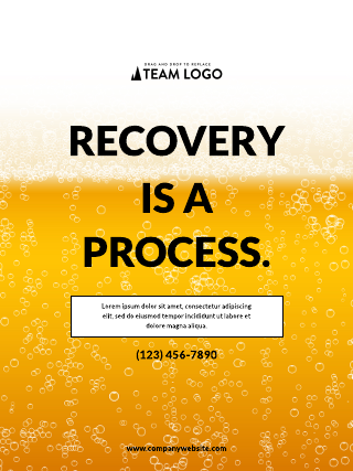 Yellow Boxes Beer Advice Alcohol Awareness Poster Template