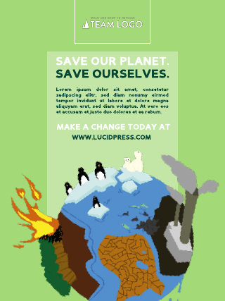 Save Our Planet Global Warming Poster Template