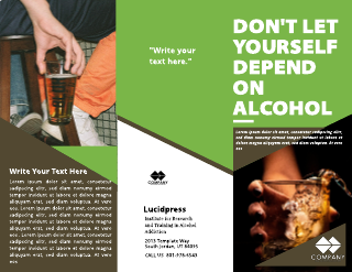 Green and Brown Very Simple Alcohol Brochure Template