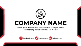 Red Simple Company Business Card-Elegant Template