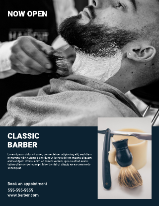 Barber flyer template