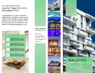 Real Estate Simple Green Brochure Template