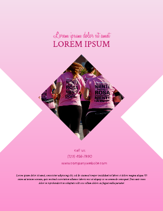 Breast Cancer Diamond Photo PosterTemplate