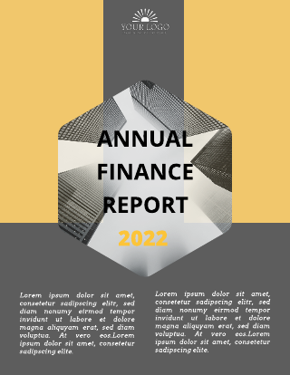 Hexagon Yellow Finance Annual Report Template