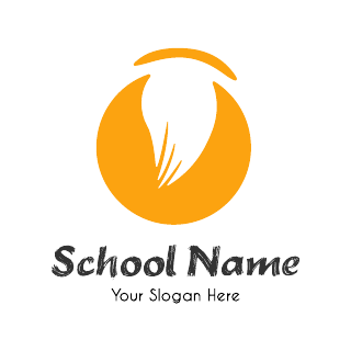 Orange Black Art Education Logo Template