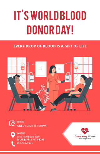 Blood Donor Theme Poster Template