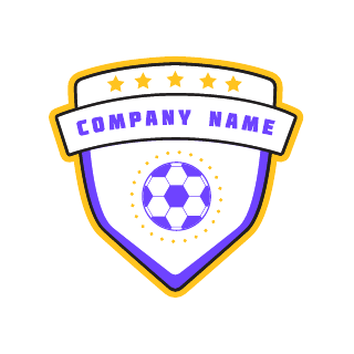 Blue Gold Football League Logo Template