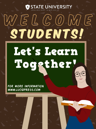 Welcome College Poster Template