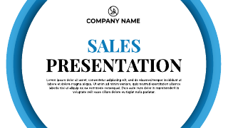 Blue Sales Presentation Template