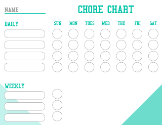 Chore chart daily schedule template
