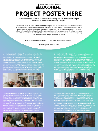 Violet & Green Academic Poster Template