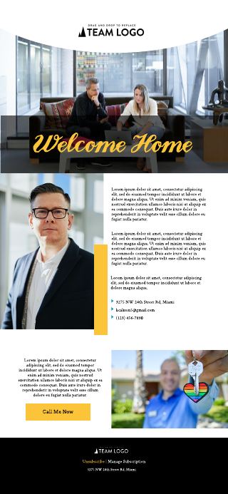 Orange Real Estate Agent Email Template Template