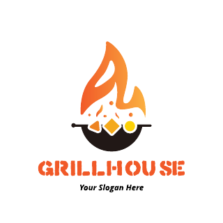 Grill House Logo Template