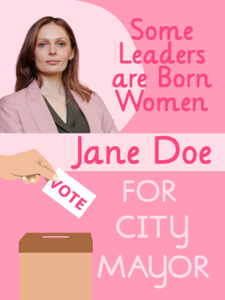 Women Political Campaign Poster Template