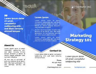 Marketing Strategy 101 Tri-fold Brochure Template