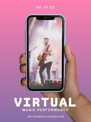 Virtual Music Performance Poster Template