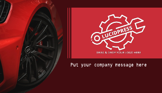 Wheel Maroon Automotive Business Card Template