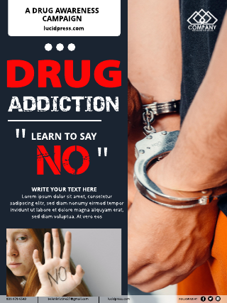Drug Addiction Awareness Poster Template